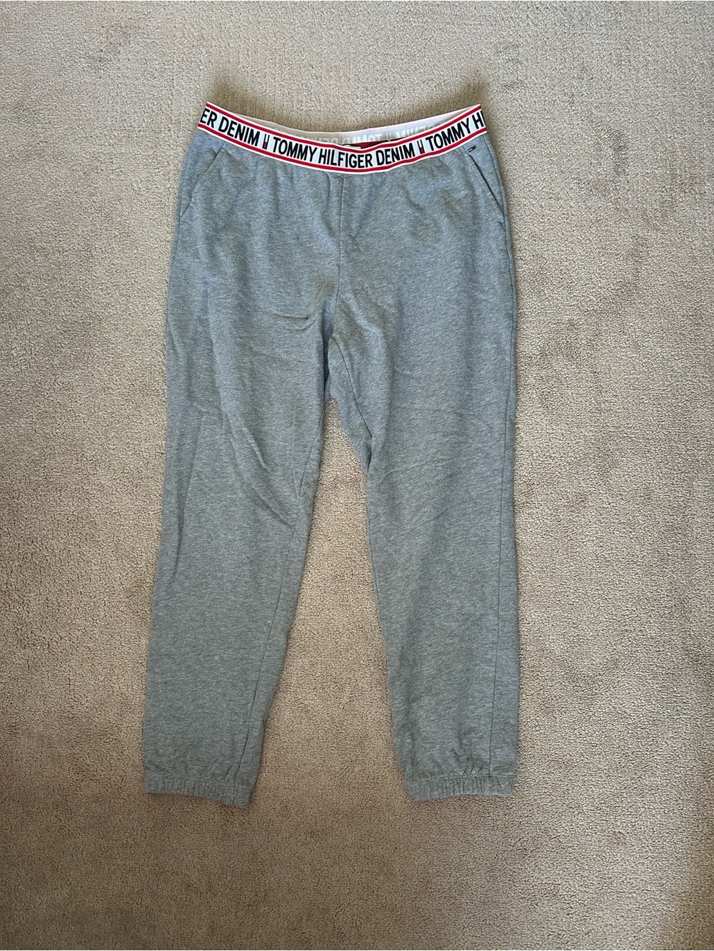 Tommy Hilfiger Light Gray Logo Waistband Joggers